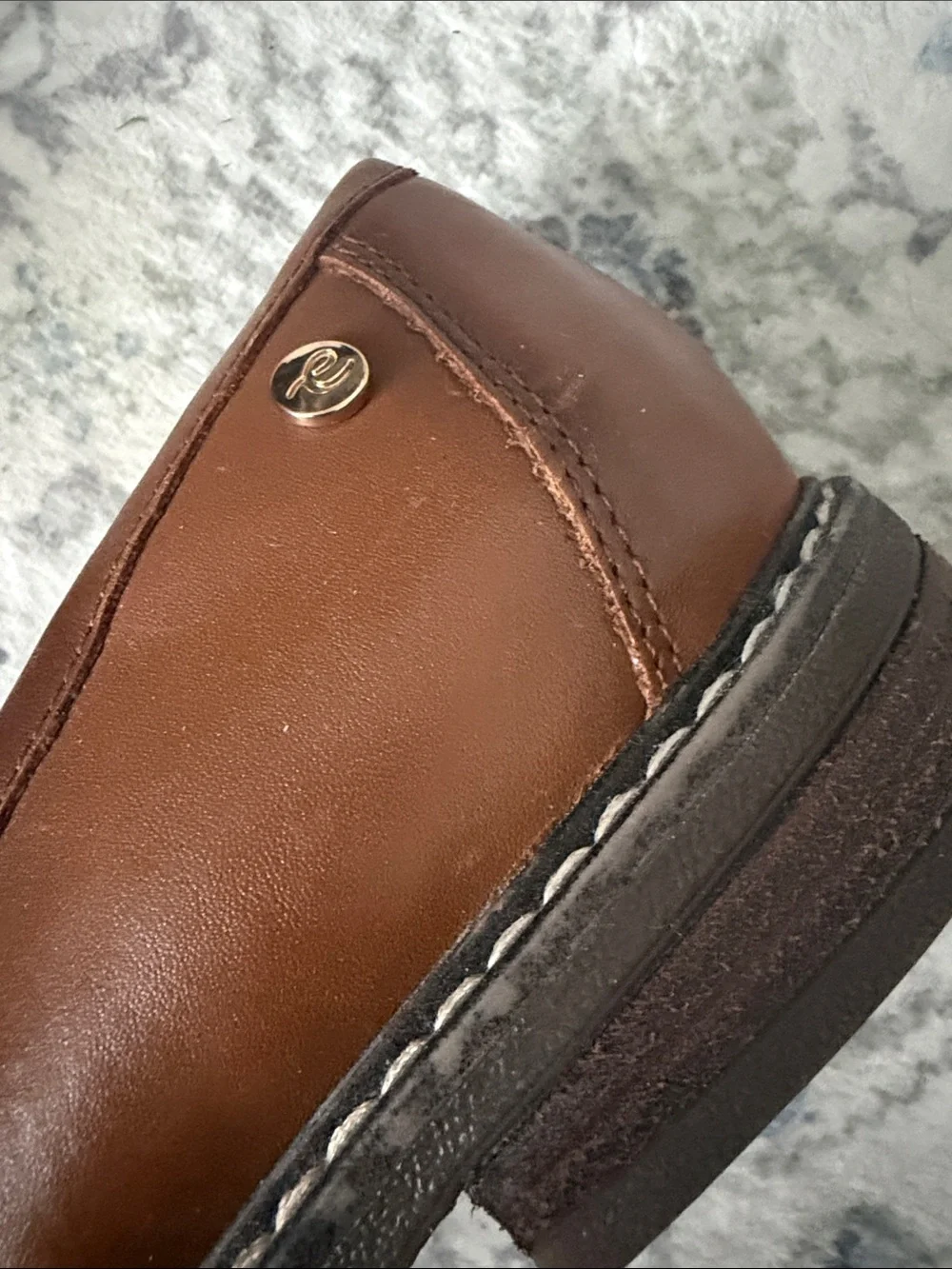 Easy Spirit Women's Brown Leather Slip-On Loafers